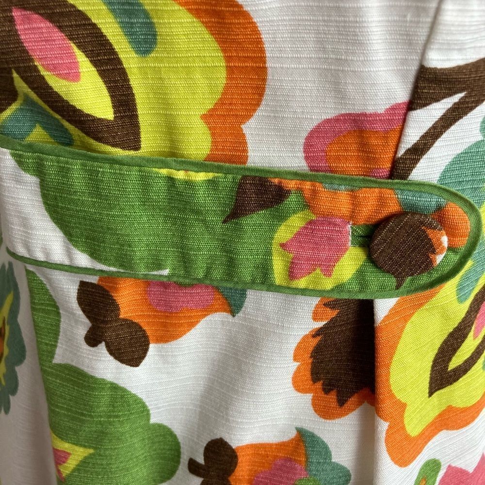 Boden gorgeous bright floral fitted dress gorgeous colors & cute waist detail - Picture 3 of 10